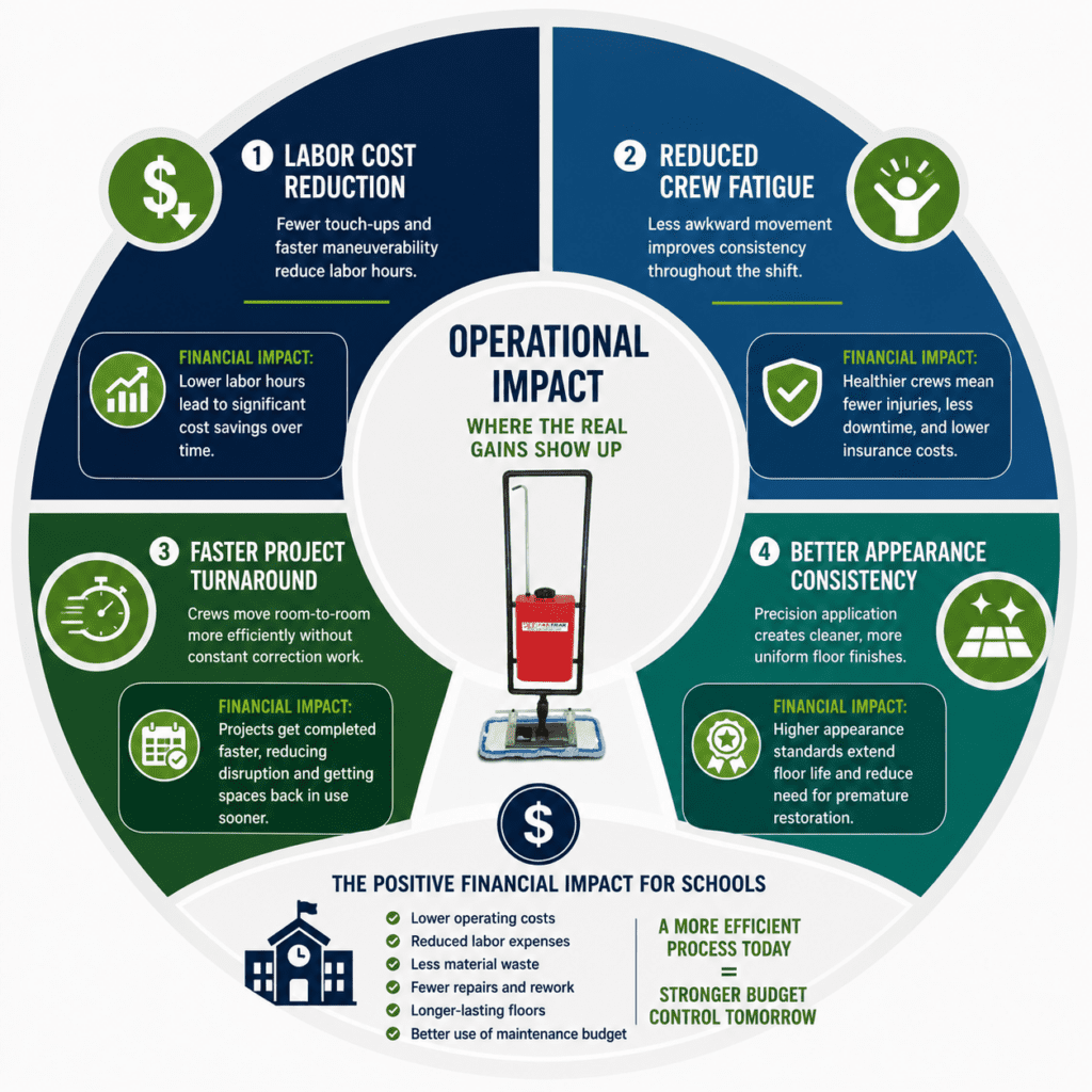 infograph showing the positive financial impact that micro-trak has for schools.